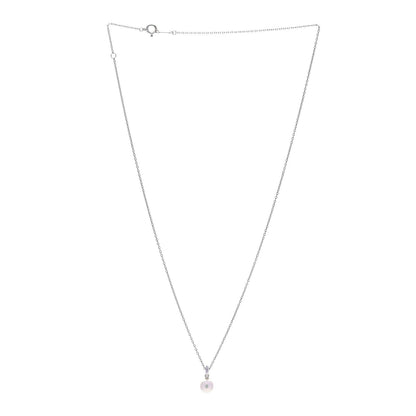Mikimoto 18K White Gold Akoya Cultured Pearl 6.5-7mm Pendant Necklace