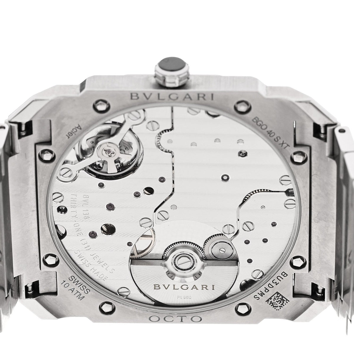 Bulgari Stainless Steel 40mm Octo Finissimo Automatic Watch Silver