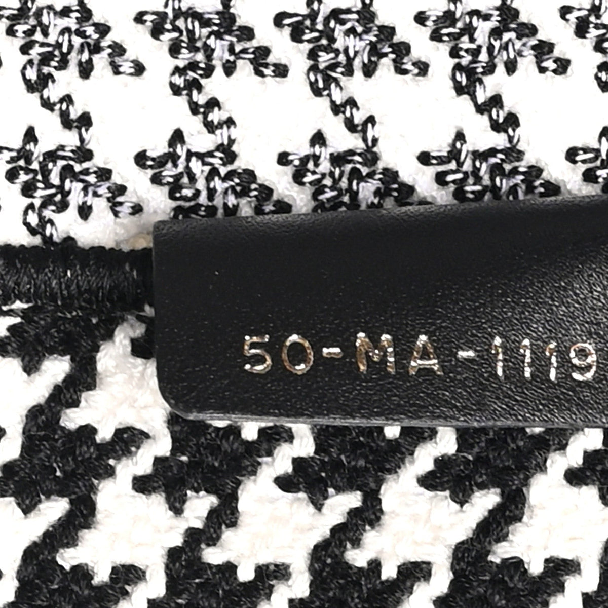Christian Dior Canvas Houndstooth Large Book Tote Black White 1985403