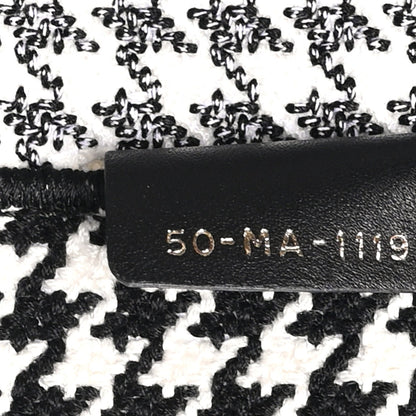 Christian Dior Canvas Houndstooth Large Book Tote Black White 1985403