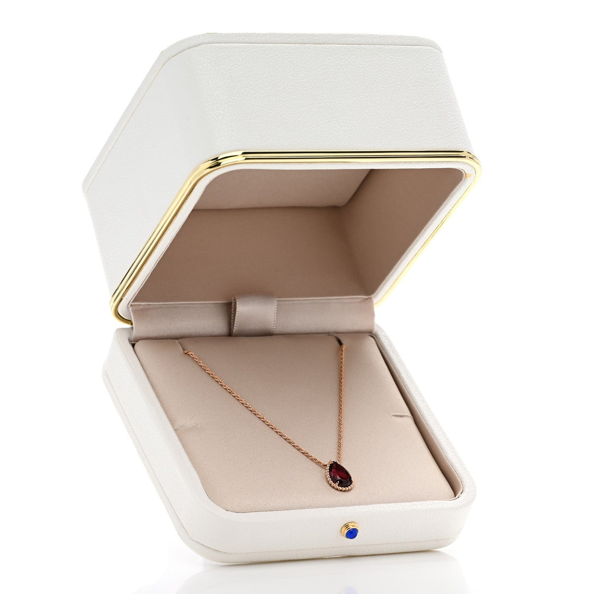 Boucheron 18K Pink Gold Rhodolite Garnet S Serpent Boheme Necklace