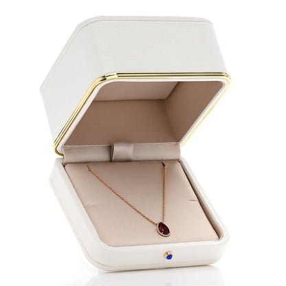 Boucheron 18K Pink Gold Rhodolite Garnet S Serpent Boheme Necklace