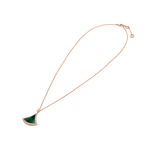 18K Rose Gold Diamond Malachite Divas' Dream Necklace