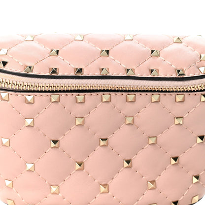 Valentino Garavani Lambskin Rockstud Spike Belt Bag 85 Water Rose