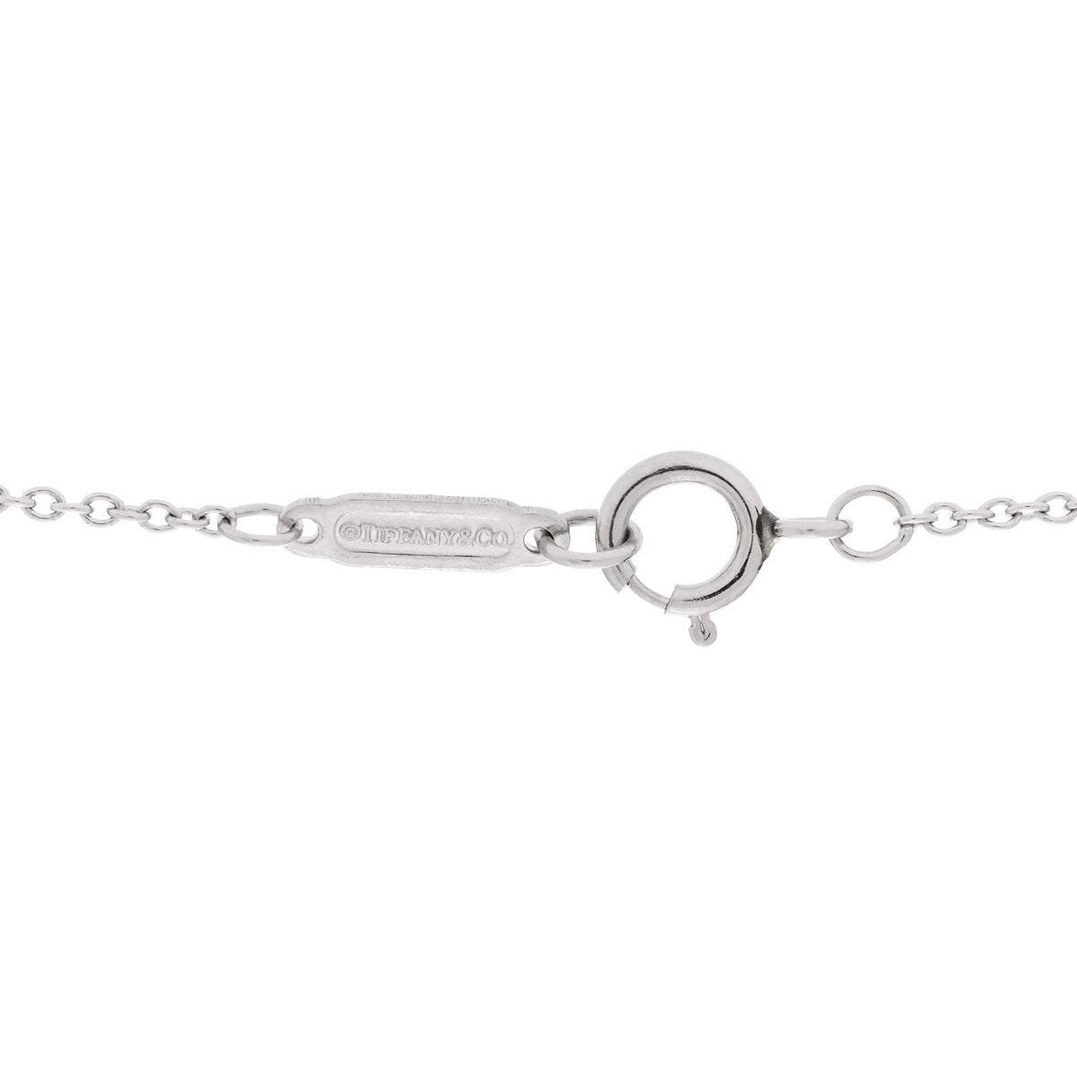 Tiffany Platinum 18K Rose Gold Diamond Enchant Quatra Key Necklace