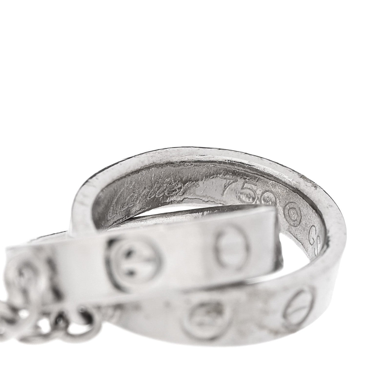 Cartier 18K White Gold Interlocking LOVE Bracelet