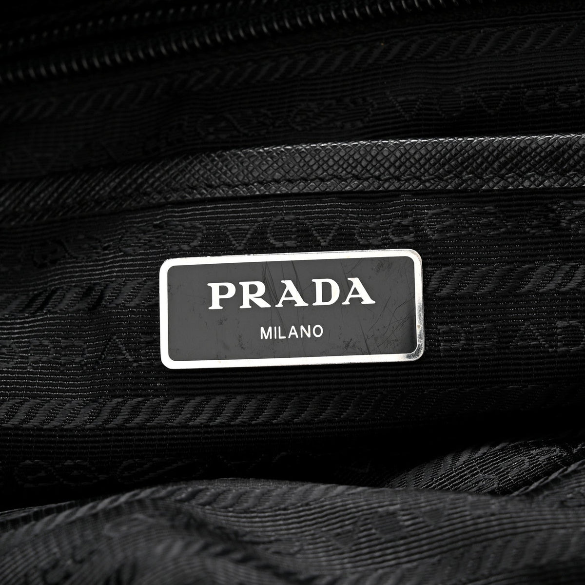 Prada Tessuto Nylon Saffiano Medium Backpack Black