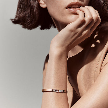 18K Gold Diamonds Hermes Kelly Small Model Bracelet
