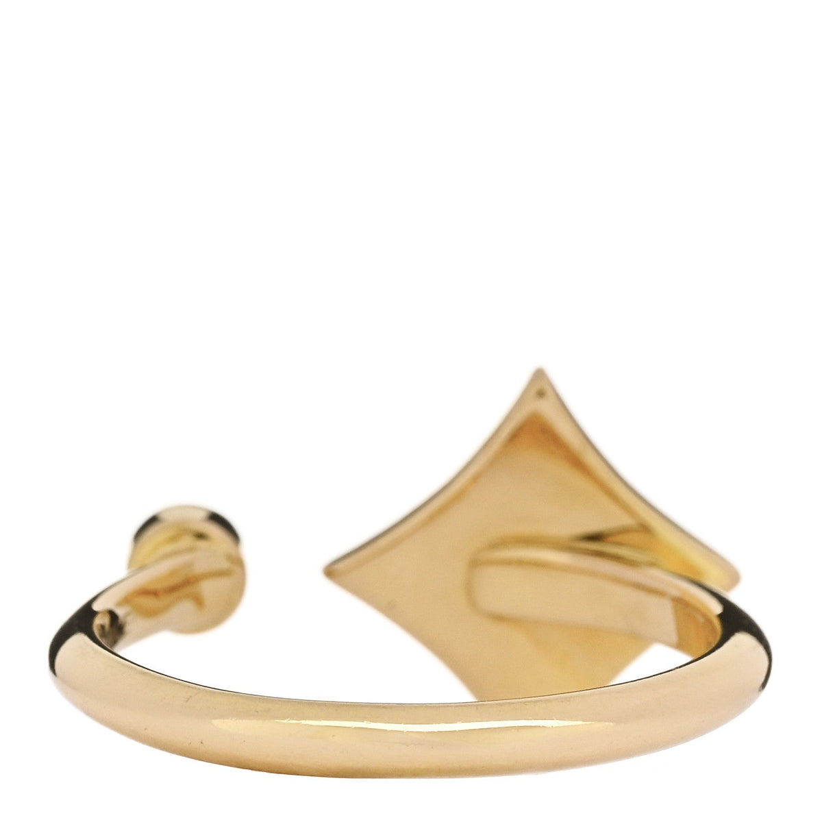 Louis Vuitton 18K Yellow Gold Diamond Onyx Blossom Ring 48 4.5