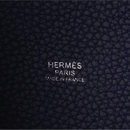 Hermes Taurillon Clemence Casaque Picotin Lock 18 PM Bag Bleu Electrique Bleu Encre