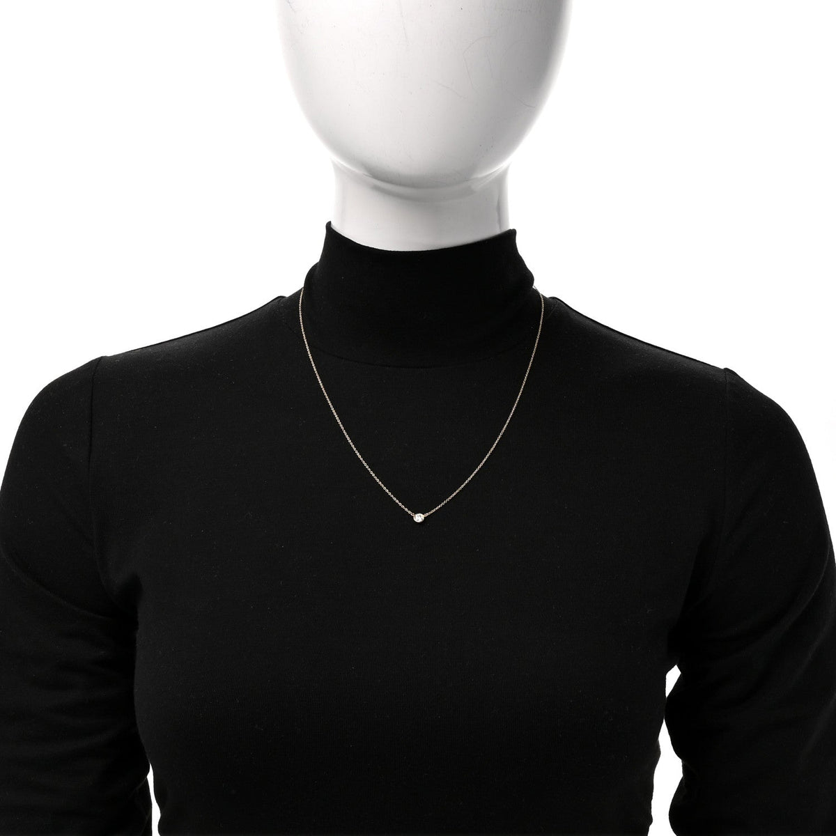 18K Yellow Gold Diamond .27ct Elsa Peretti Diamonds by the Yard Pendant Necklace