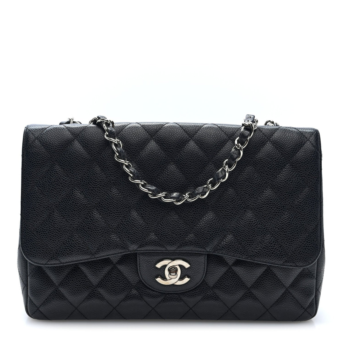 Chanel Caviar Quilted Jumbo Single Flap Black 1898027