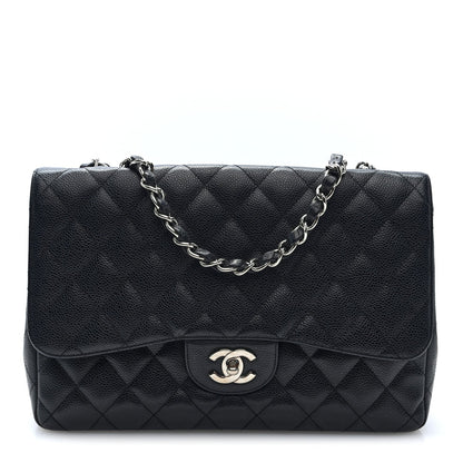 Chanel Caviar Quilted Jumbo Single Flap Black 1898027