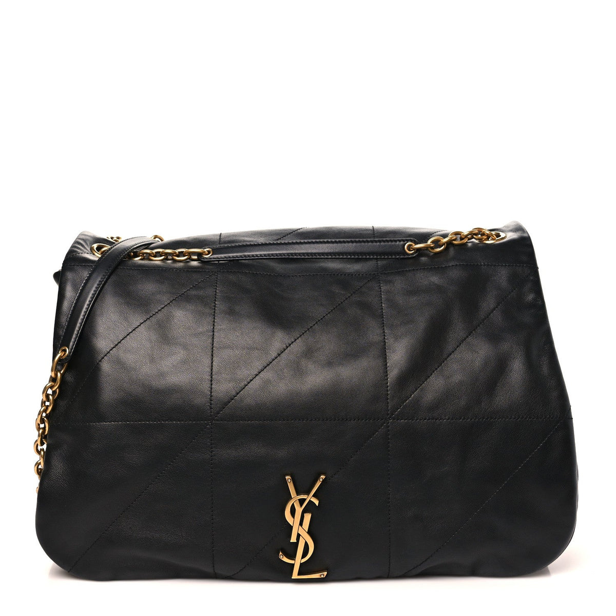 Saint Laurent Lambskin Matelasse Monogram Large Jamie 4.3 Shoulder Bag Black 1901958