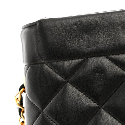 Chanel Lambskin Quilted Medium Single Flap Black 1983003