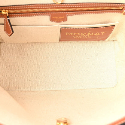 Moynat Calfskin Canvas M Labubu Tote PM Brown