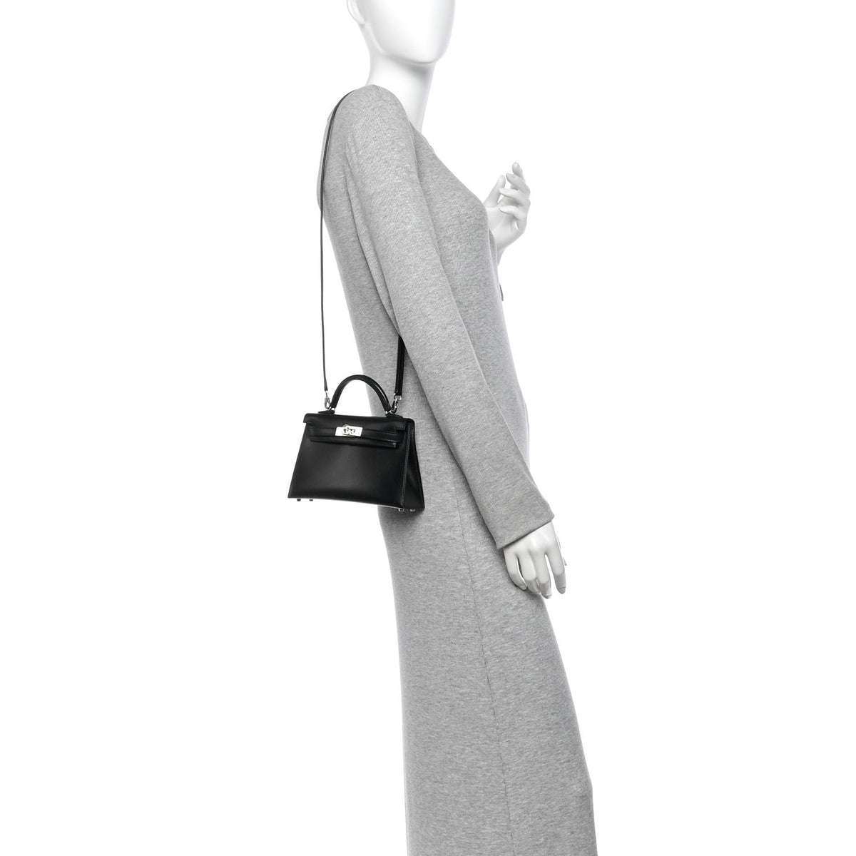 Hermès Box Calfskin Mini Kelly Sellier 20 Black