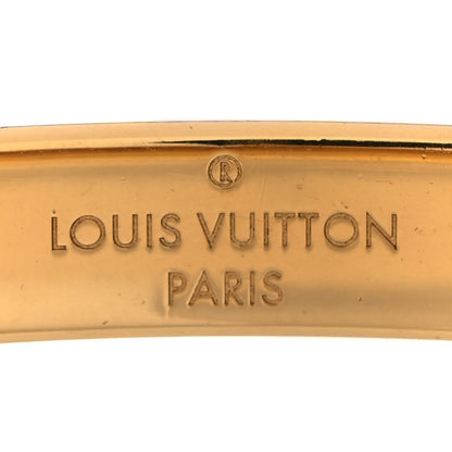 Louis Vuitton Brass Monogram Nanogram Cuff M Gold