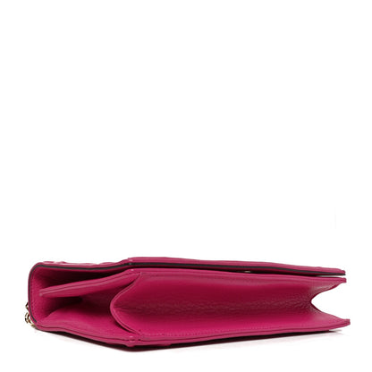 Christian Dior Grained Calfskin Medium Diorama Flap Bag Pink