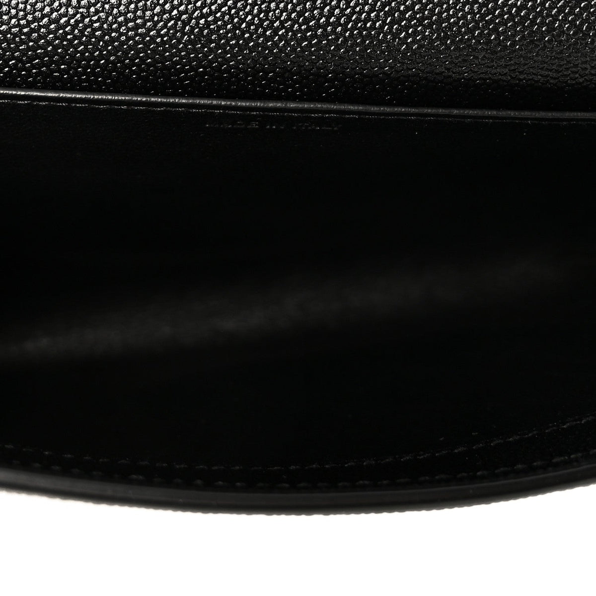 Saint Laurent Grain de Poudre Uptown Chain Wallet Black