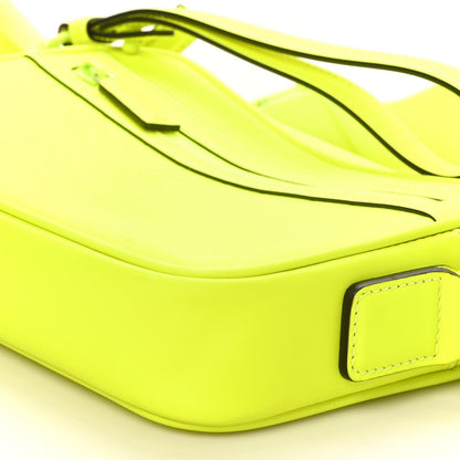 Gucci Rubber Effect Monogram GG Crossbody Bag Fluorescent Yellow