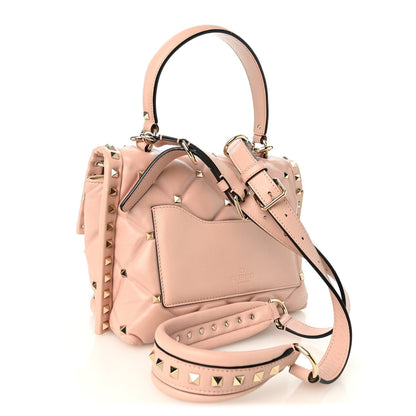 Valentino Garavani Nappa Medium Candystud Top Handle Bag Poudre 1984995