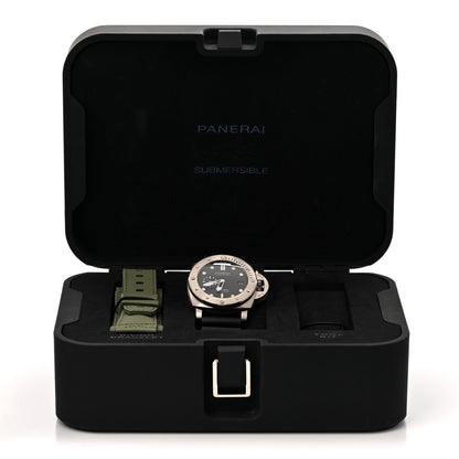 Panerai Titanium Rubber 47mm Luminor Submersible Automatic Watch Black PAM1305