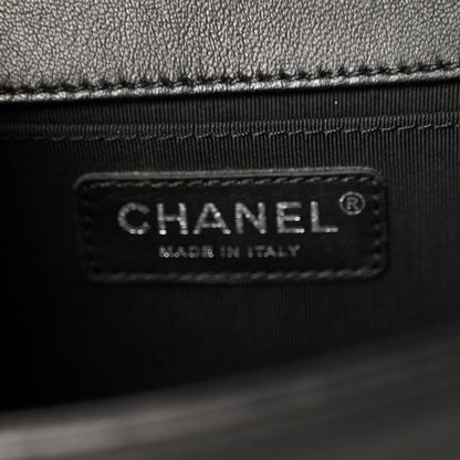 Chanel Calfskin Quilted Medium Boy Flap Black