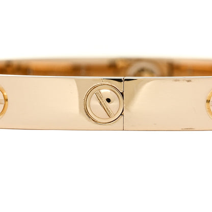 Cartier 18K Yellow Gold 4 Diamond LOVE Bracelet 16