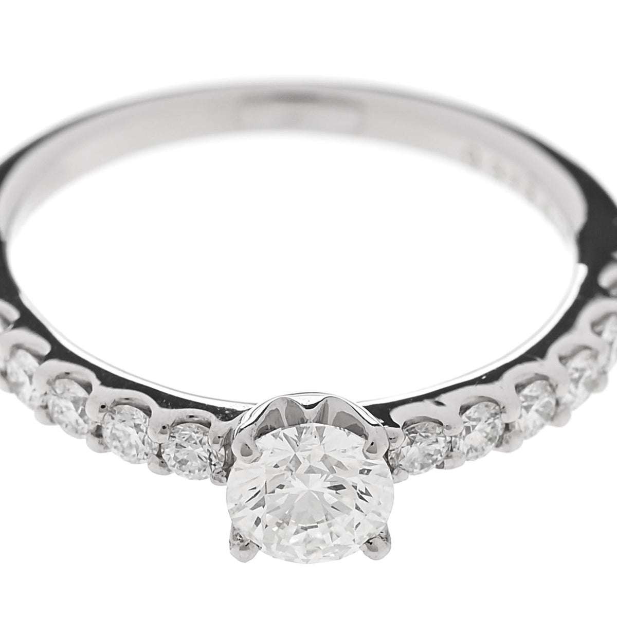 Parker & West Platinum Diamond .37ct Solitaire Ring 49 5