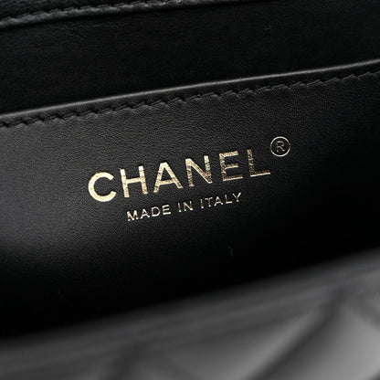 Chanel Lambskin Quilted Fantasy Pearl Flap Black