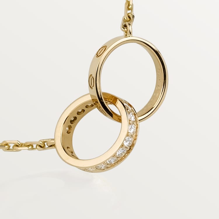 18K Gold Diamond Cartier Love Necklace