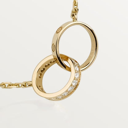 18K Gold Diamond Cartier Love Necklace