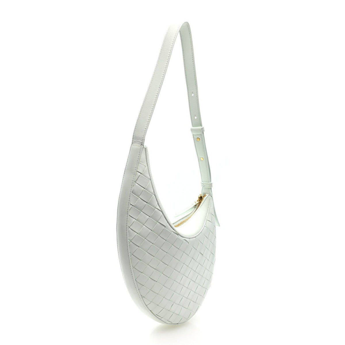 Bottega Veneta Nappa Intrecciato Small Drop Shoulder Bag Glacier 1986425