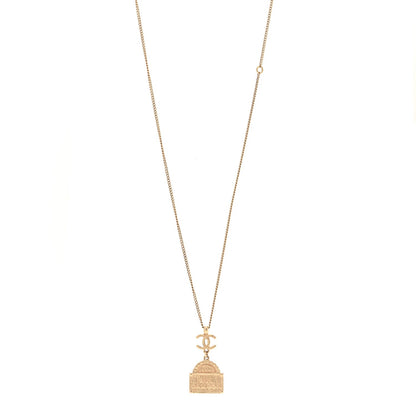 Chanel Metal CC Rue Cambon Necklace Gold