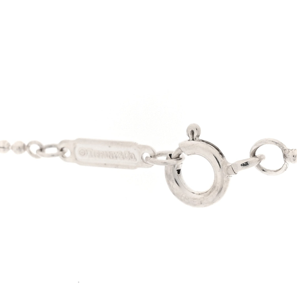 Tiffany Sterling Silver Letter M Disc Pendant Necklace