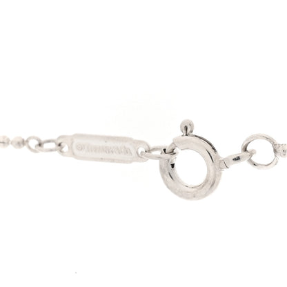 Tiffany Sterling Silver Letter M Disc Pendant Necklace