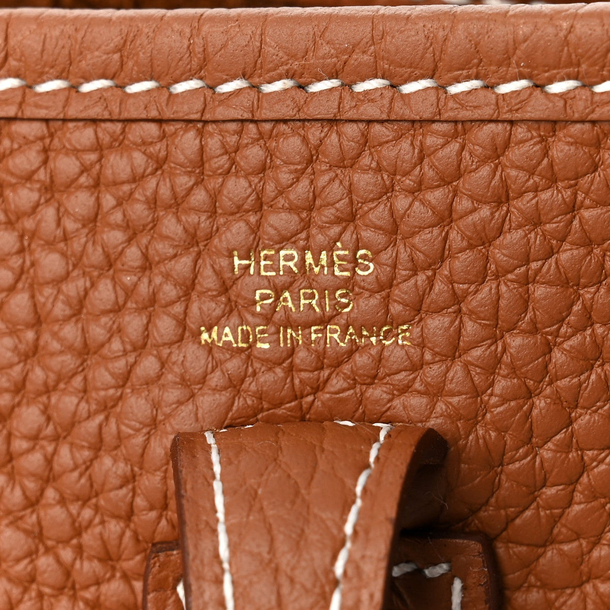 Hermes Taurillon Clemence Evelyne TPM Gold