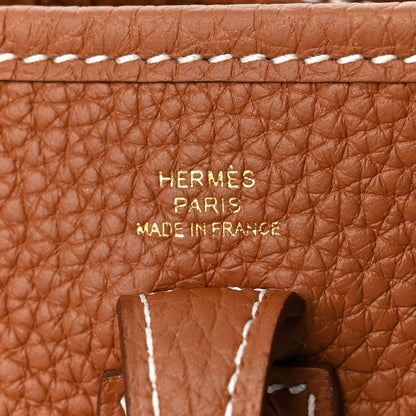 Hermes Taurillon Clemence Evelyne TPM Gold