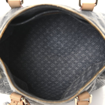 Louis Vuitton Monogram Denim Speedy Soft 30 Washed Gray