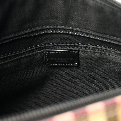 Burberry House Nova Check Barrel Bag Black