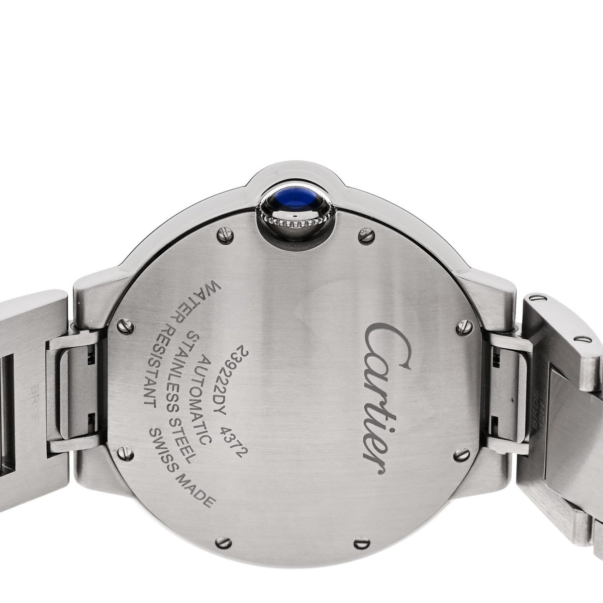 Cartier Stainless Steel Diamond 36mm Ballon Bleu Automatic Watch