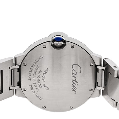 Cartier Stainless Steel Diamond 36mm Ballon Bleu Automatic Watch