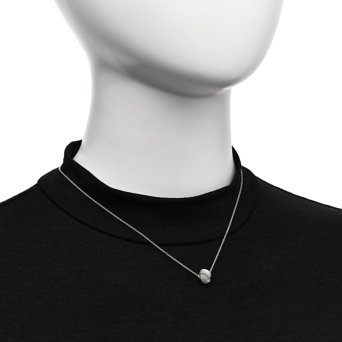 Tiffany Sterling Silver Twist Knot Pendant Necklace 40.6cm
