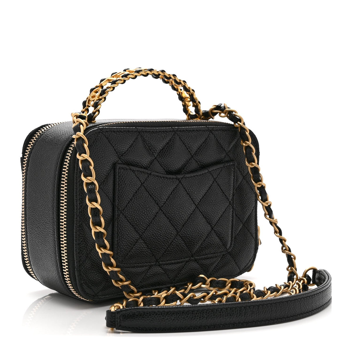 Chanel Caviar Quilted Mini Pick Me Up Vanity Case Black 1976675