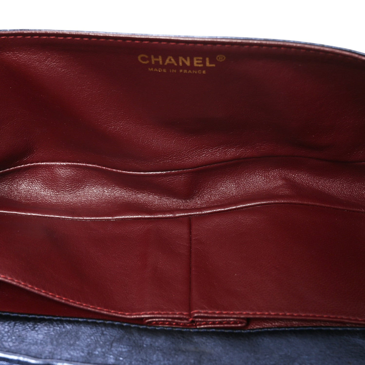 Chanel Metallic Calfskin 2.55 Reissue East West Clutch Blue