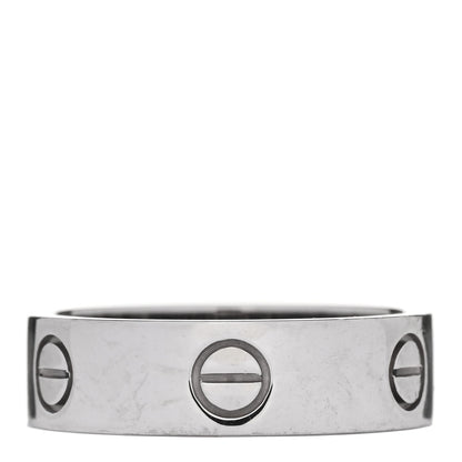Cartier 18K White Gold 5.5mm LOVE Ring 59 8.75