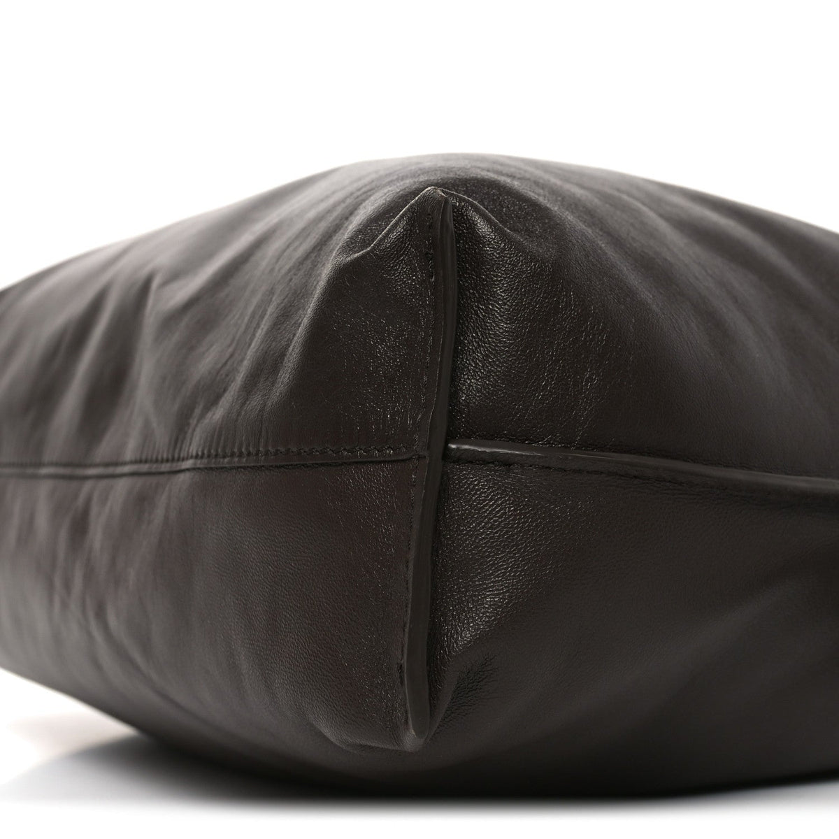 Loewe Calfskin Flamenco Puffer Knot Bag Dark Brown