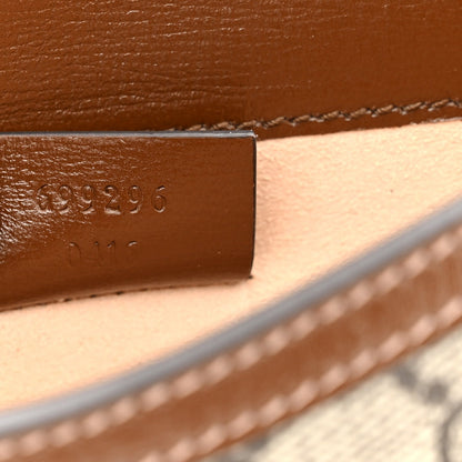 Gucci GG Supreme Monogram Mini Horsebit 1955 Shoulder Bag Beige Brown Sugar 1983200
