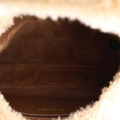 Saint Laurent Shearling Le 5 A 7 Mini Hobo Natural Beige 1988606